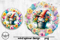 Spring gnome wind spinner, Wind spinner png Product Image 1