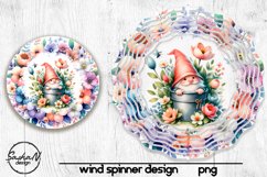 Spring gnome wind spinner, Wind spinner png Product Image 1