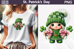St. Patrick's Day Clipart | Gnome Clover Sublimation Product Image 1