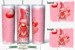Valentine Gnome 20 oz. Tumbler Sublimation Polka Dot Design Product Image 3