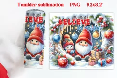 Christmas gnome tumbler | Christmas tumbler wrap Product Image 5