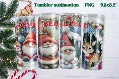 Christmas gnome tumbler | Christmas tumbler wrap Product Image 1