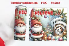 Christmas gnome tumbler | Christmas tumbler wrap Product Image 4