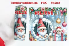 Christmas gnome tumbler | Christmas tumbler wrap Product Image 3