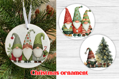 Christmas ornaments sublimation | Christmas gnome ornament Product Image 1