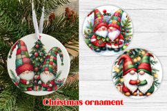Christmas ornaments sublimation | Christmas gnome ornament Product Image 1