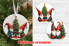 Christmas ornaments sublimation | Christmas gnome ornament Product Image 1