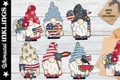 Gnome Pals Love America Sublimation Clipart Product Image 1