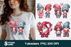 Valentines gnome clipart | Valentines gnome sublimation Product Image 1