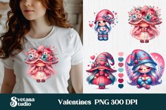 Valentines gnome clipart | Valentines gnome sublimation Product Image 1