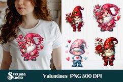 Valentines gnome clipart | Valentines gnome sublimation Product Image 1