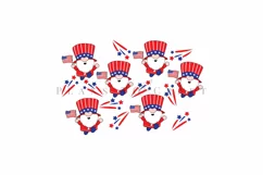 gnomes 4th of july starbucks 24oz cold cup wrap svg presized template for tumbler venti suitable for cricut and silhouette