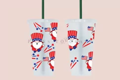 gnomes 4th of july starbucks 24oz cold cup wrap svg presized template for tumbler venti suitable for cricut and silhouette