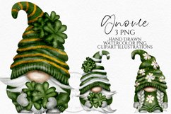 St Patrick Gnomes Clipart | Watercolor Clipart Png Product Image 1