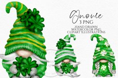 St Patrick Gnomes Clipart | Watercolor Clipart Png Product Image 1
