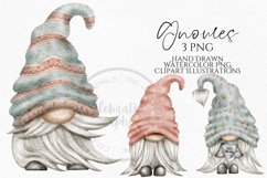 Woodland Boho Gnome Watercolor Clipart Product Image 1