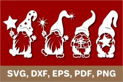 Gnome svg, christmas gnomes svg, gnome dxf, gnomes dxf, SVG Product Image 1