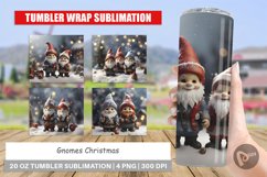 Tumbler Sublimation Wrap Gnomes Christmas Product Image 1