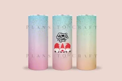 gnomes christmas skinny tumbler sublimation wrap with high resolution 300 DPI and transparant background perfect for 20oz and 30oz skinny tumbler
