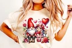 Valentines Day Gnome PNG, Valentine's Day Sublimation, Heart Product Image 2