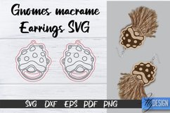 Gnome Macrame earrings SVG | Macrame Laser Engraving files Product Image 2