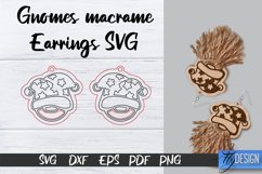 Gnome Macrame earrings SVG | Macrame Laser Engraving files Product Image 4