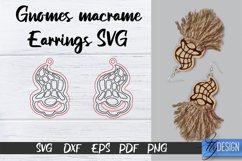 Gnome Macrame earrings SVG | Macrame Laser Engraving files Product Image 5