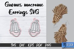 Gnome Macrame earrings SVG | Macrame Laser Engraving files Product Image 12