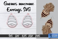 Gnome Macrame earrings SVG | Macrame Laser Engraving files Product Image 10