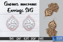 Gnome Macrame earrings SVG | Macrame Laser Engraving files Product Image 9