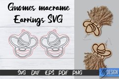 Gnome Macrame earrings SVG | Macrame Laser Engraving files Product Image 3