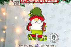 Gnome Gift Money Holder Laser Cut|Christmas Gnome|Xmas Laser Product Image 1
