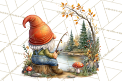 Cozy Gnomes Glamping Clipart, Camping Clip Art PNG Product Image 3