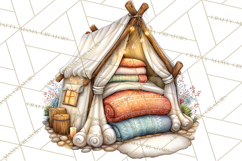 Cozy Gnomes Glamping Clipart, Camping Clip Art PNG Product Image 5