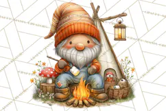 Cozy Gnomes Glamping Clipart, Camping Clip Art PNG Product Image 2