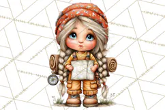 Cozy Gnomes Glamping Clipart, Camping Clip Art PNG Product Image 3