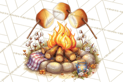 Cozy Gnomes Glamping Clipart, Camping Clip Art PNG Product Image 5