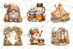 Cozy Gnomes Glamping Clipart, Camping Clip Art PNG Product Image 2
