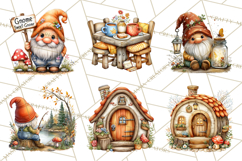 Cozy Gnomes Glamping Clipart, Camping Clip Art PNG Product Image 3