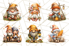 Cozy Gnomes Glamping Clipart, Camping Clip Art PNG Product Image 5