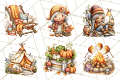 Cozy Gnomes Glamping Clipart, Camping Clip Art PNG Product Image 9