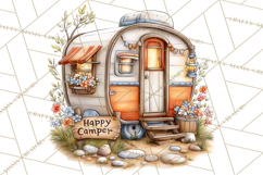 Cozy Gnomes Glamping Clipart, Camping Clip Art PNG Product Image 3