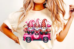 Valentines Day Gnome PNG, Valentine's Day Sublimation, Heart Product Image 1