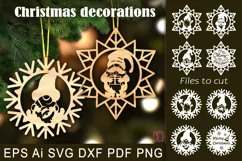 Gnomes in snowflakes. Files to be cut/SVG Product Image 1