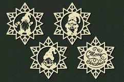 Gnomes in snowflakes. Files to be cut/SVG Product Image 2