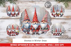 Wind Spinner Gnomes in Winter Snow Product Image 1