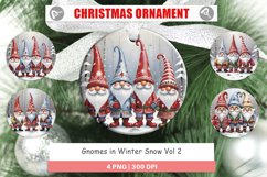 Christmas Ornaments Gnomes in Winter Snow Product Image 1