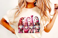 Valentines Day Gnomes PNG, Valentine's Day Sublimation, Love Product Image 2