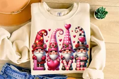 Valentines Day Gnomes PNG, Valentine's Day Sublimation, Love Product Image 1