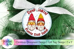 Cute Gnomes Christmas Ornaments | Dear Santa Stop Here Product Image 1